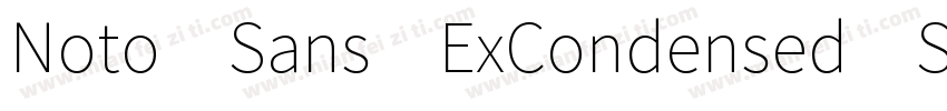 Noto Sans ExCondensed SemiBold字体转换